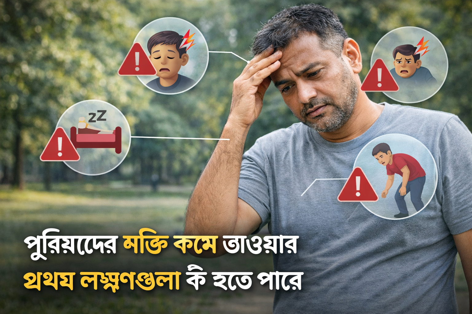 Bangladeshi man early health warning signs